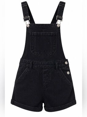 Bluenotes Y2K Dark Wash Denim Short Overalls Romper XS US2